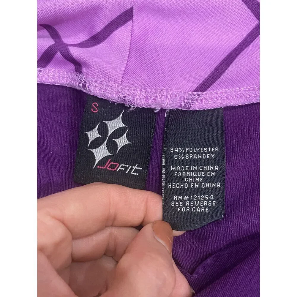 JoFit Golf Purple Grid Pattern Pickleball Skirt Skort Size Small Golf Tennis